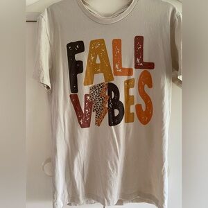 Glittering South Beige Cotton Shirt Fall graphic Tee